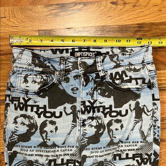 Empty Spaces emptyspaces I’ll Fly with You Jeans blue gray black 26 fit like 25 - Picture 5 of 8